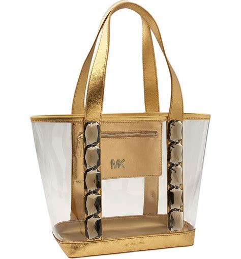 clear bags michael kors|Michael Kors plastic tote bag.